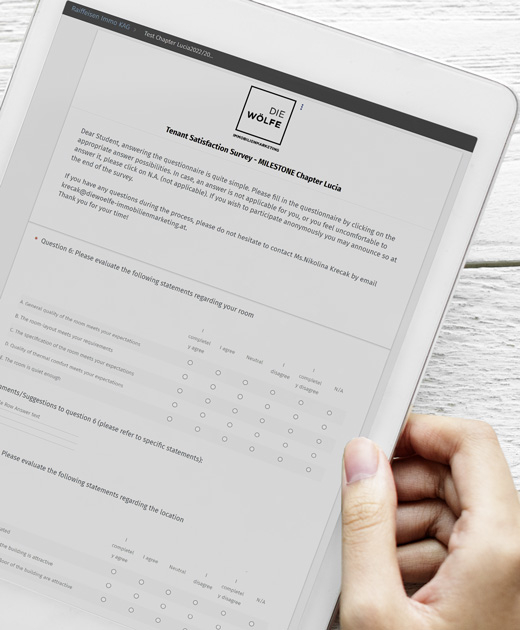 Online Umfrage Studentenheim