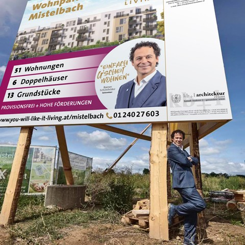 Bautafel Wohnpark Mistelbach