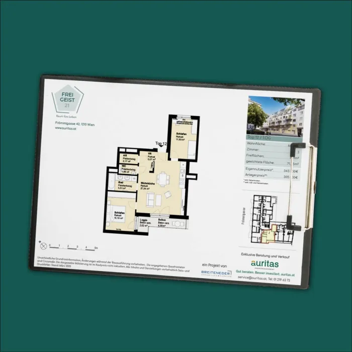 Wohnungsdatenblatt "Freigeist"