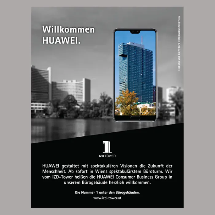 IZD Tower Anzeige Huawei