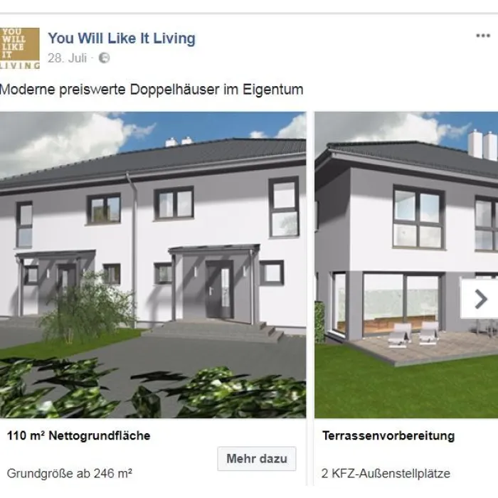 Facebook Ads Wohnpark Mistelbach