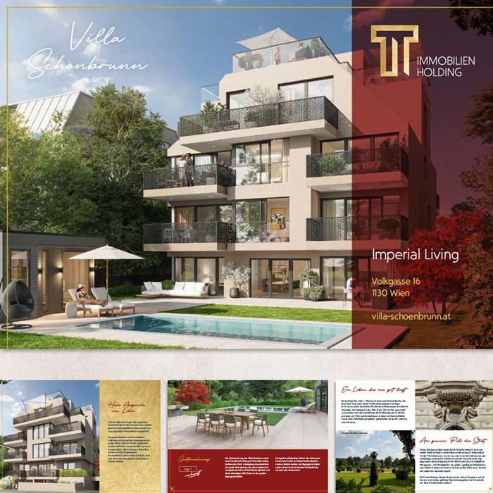 Auf dem Bild befindet sich die Visualisierung der Villa Schönbrunn.