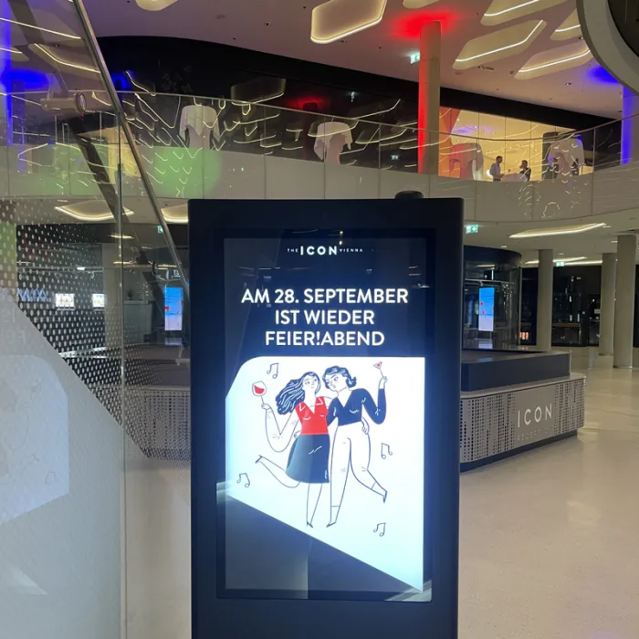 The Icon Vienna digital Signage