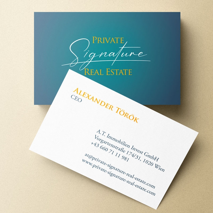 Private Signature Real Estate Visitenkarte