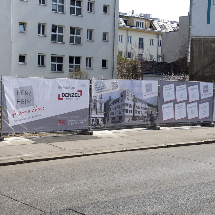 Herz & Heim Bauzauntransparente