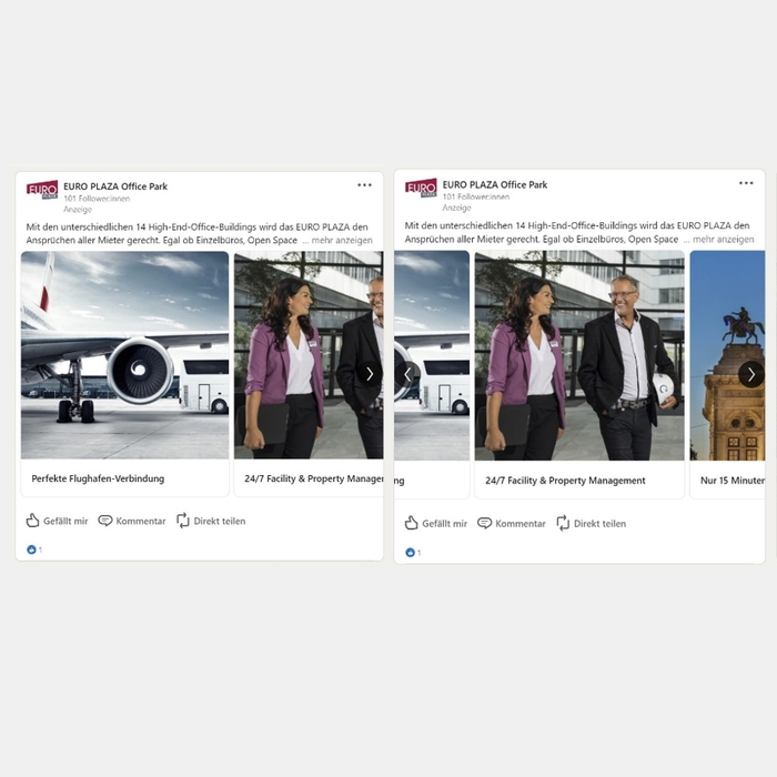 EUROPLAZA Karussell Anzeige Linkedin