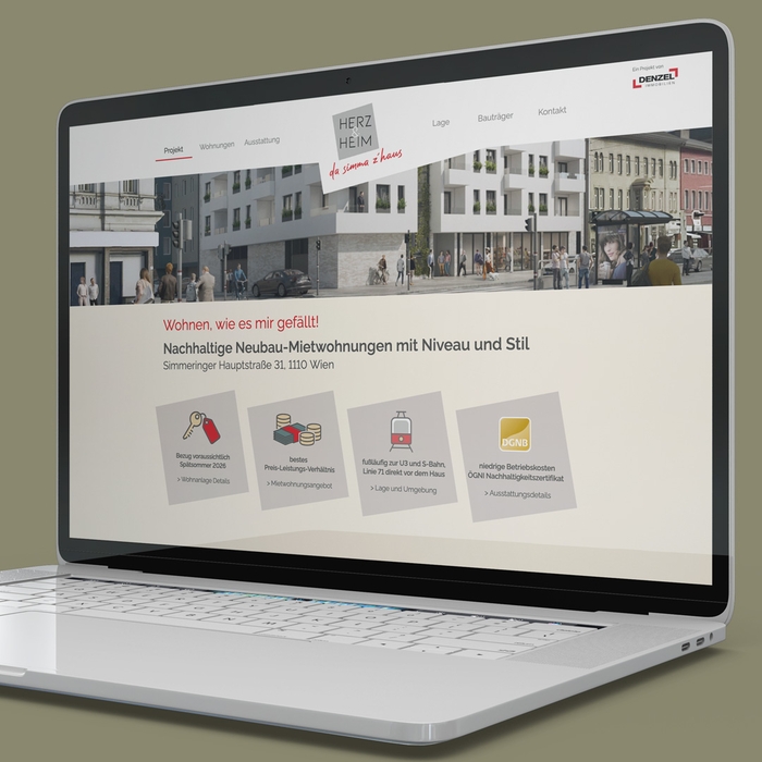 Herz & Heim Projektwebsite
