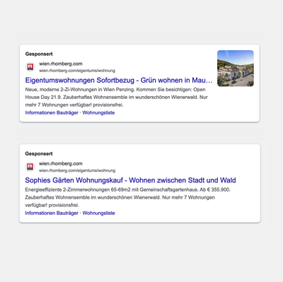 Sophies Gärten Google Ads